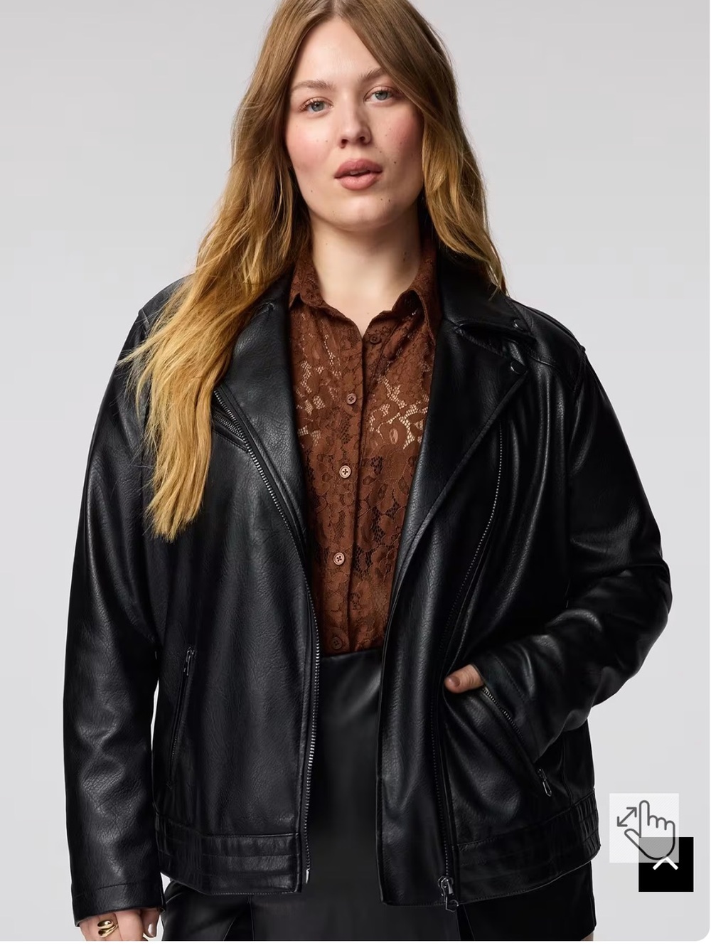Torrid Textured Faux Leather Moto Jacket, Size 0
